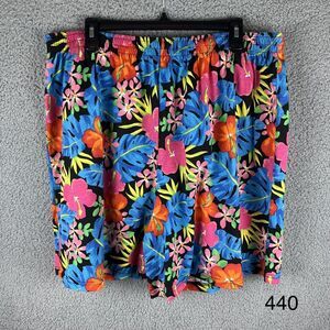 American Spectacular‎ Hawaiian Floral Neon Flowers Mens Vintage Shorts Size 2XL